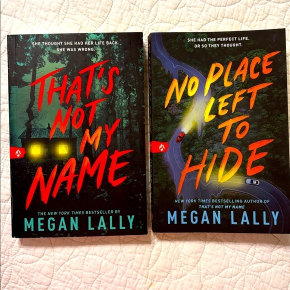 That’s Not My Name & No Place Left To Hide ~ Megan Lally softcovers - Picture 1 of 1